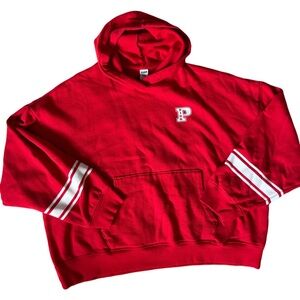 PINK Victoria's Secret Red Hoodie with pockets xl